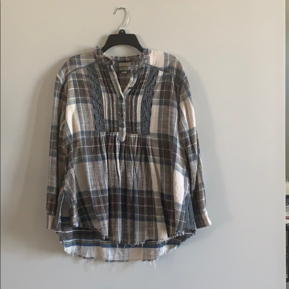Flannel tunic top
